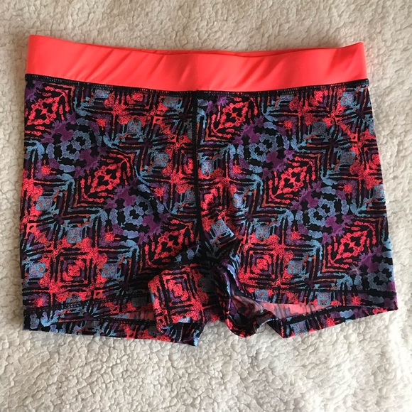 Bright & Fun Colorful Patterned Yoga Shorts - Picture 3 of 5